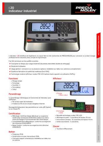 manuel dutilisation balance precia molen i5