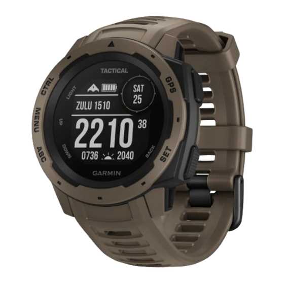 manuel dutilisation garmin instinct