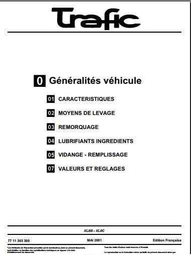 manuel dutilisation renault trafic 3