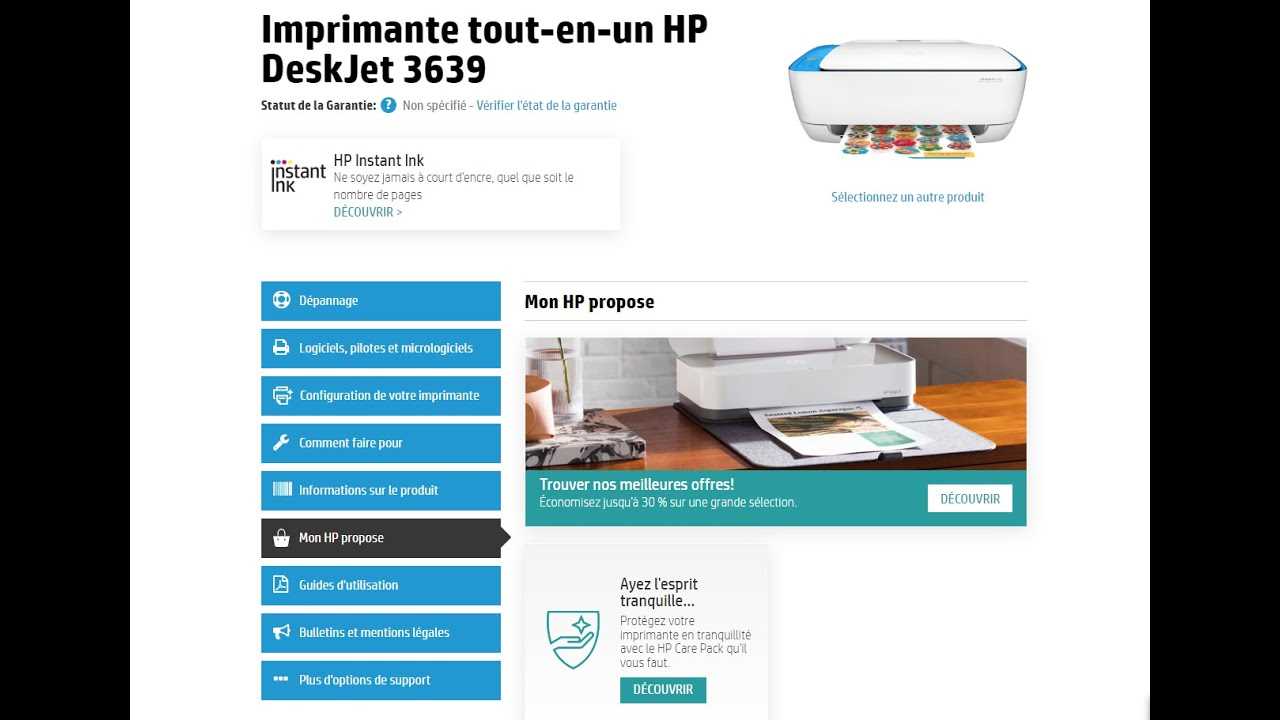 manuel dutilisation imprimante hp deskjet 3630