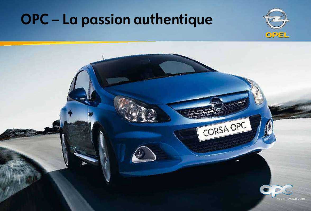 opel corsa manuel dutilisation