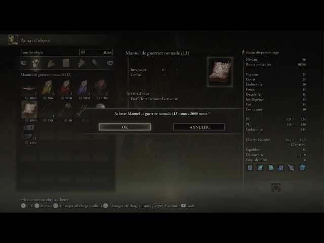 elden ring comment utiliser les manuels
