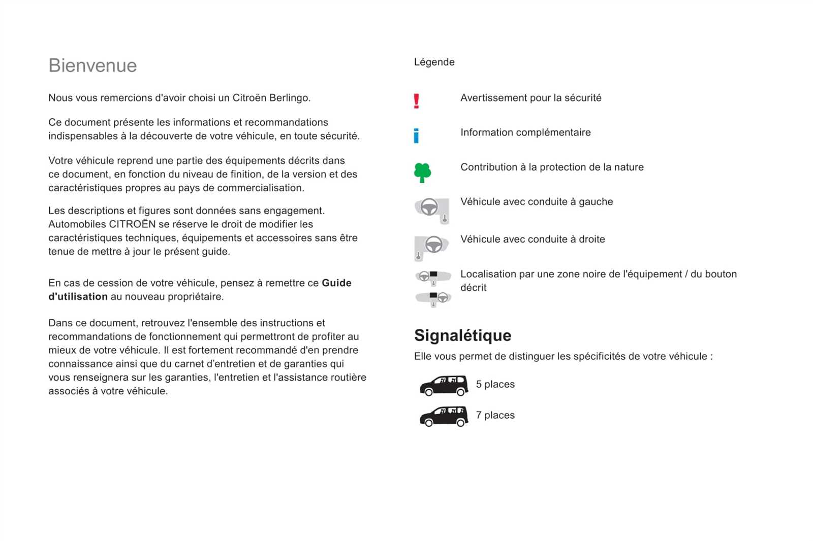 manuel dutilisation citroen berlingo 2019
