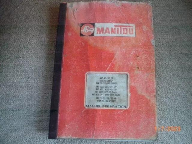 manuel utilisation manitou