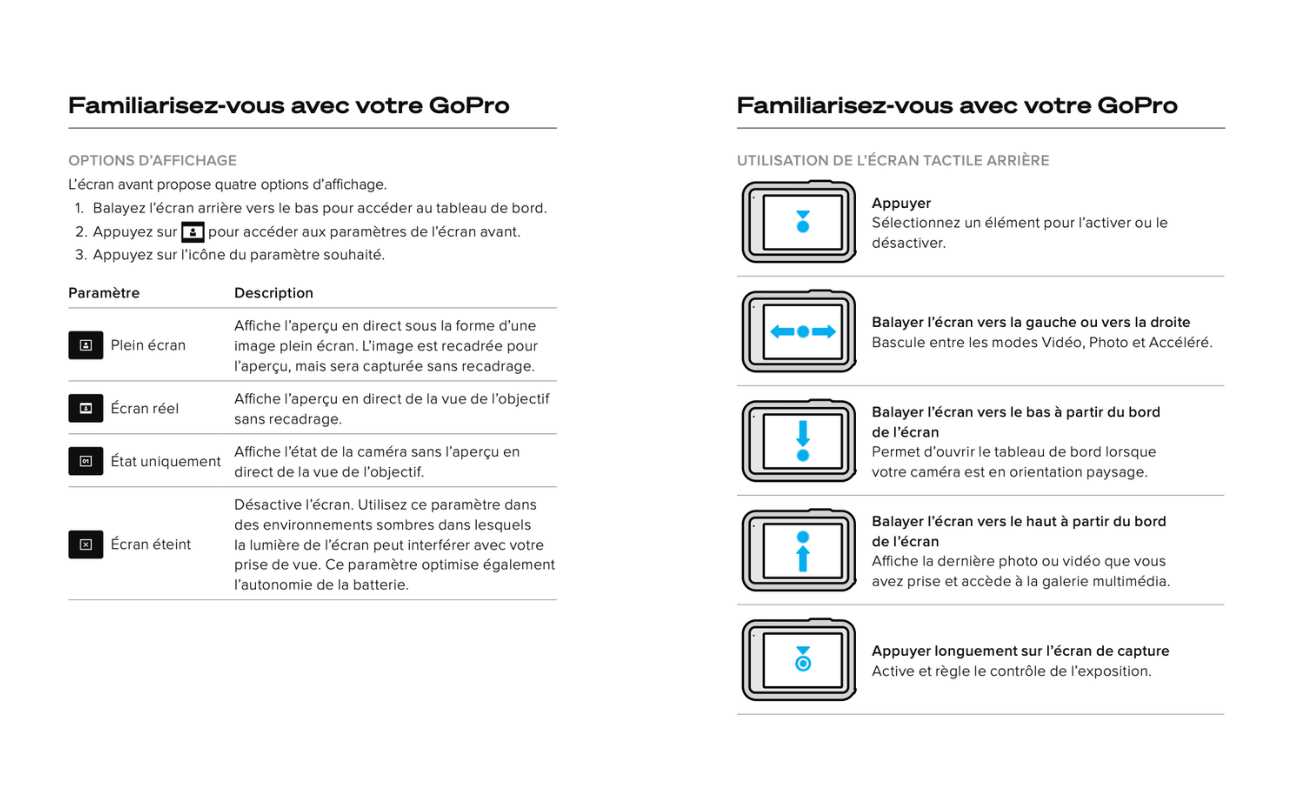 manuel utilisation gopro 3