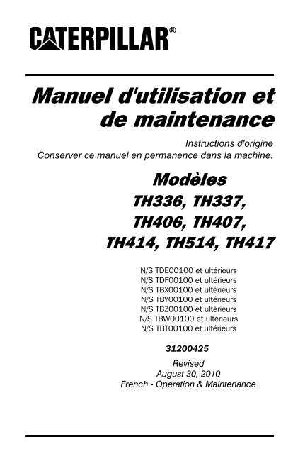 manuel utilisation manitou