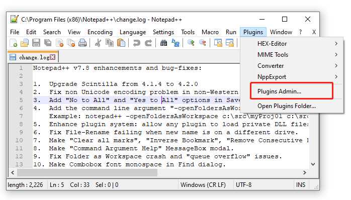 manuel dutilisation notepad++