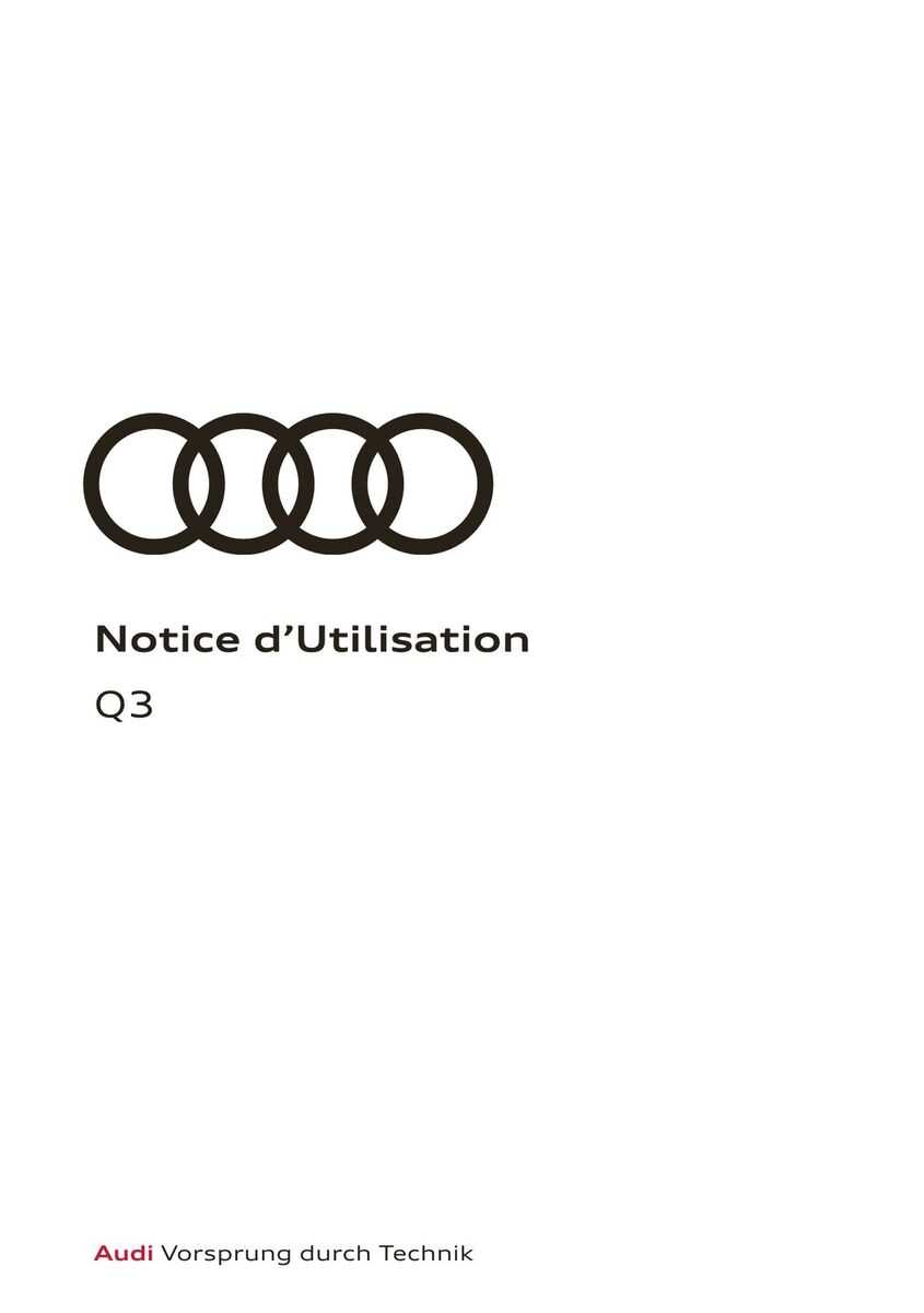 manuel utilisation audi q3